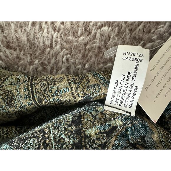 ECHO Wrap Bohemian Ethnic Print Scarf Large shoulder Head Wrap Hair Scarf India - Picture 6 of 12